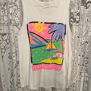 Vintage Rudman Sharkys 1990 tank top